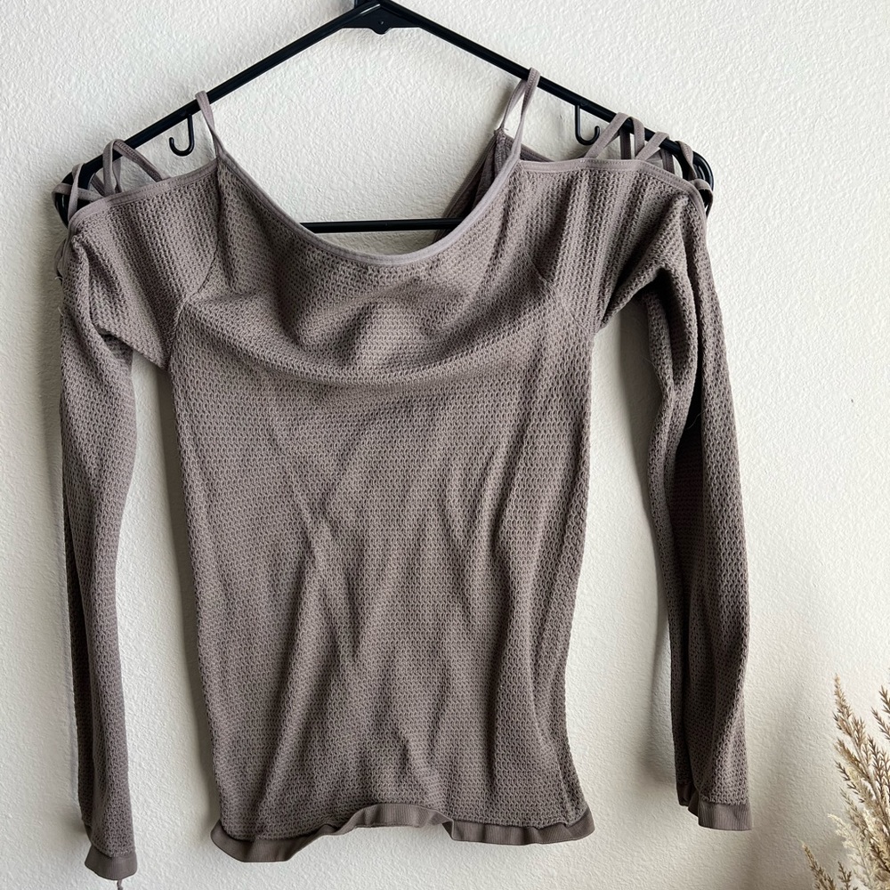 Free People Intimately Tan Ladder Sleeve Top M/L